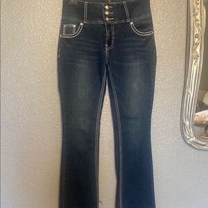 Women's Dark Blue Flared Jeans